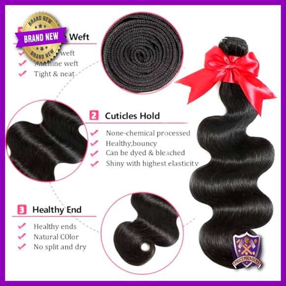 12A Body Wave Human Hair Bundles 16 18 20 Inch Virgin Brazilian Weave